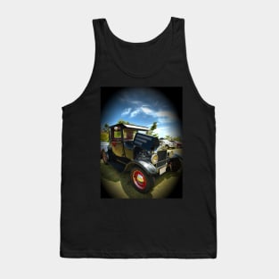 Ford Model A Hot Rod on black Tank Top